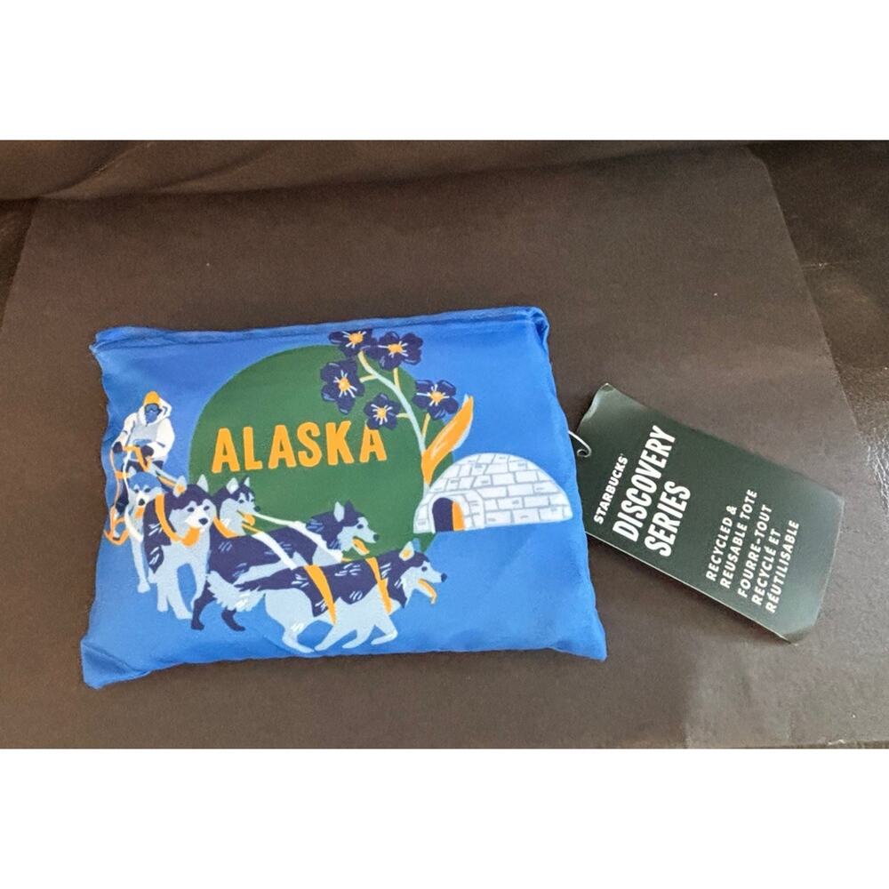 Starbucks Discovery Series Alaska Reusable Foldable Tote Bag NWT Travel Souvenir